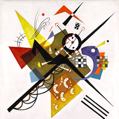 reproductie On white II van Kandinsky